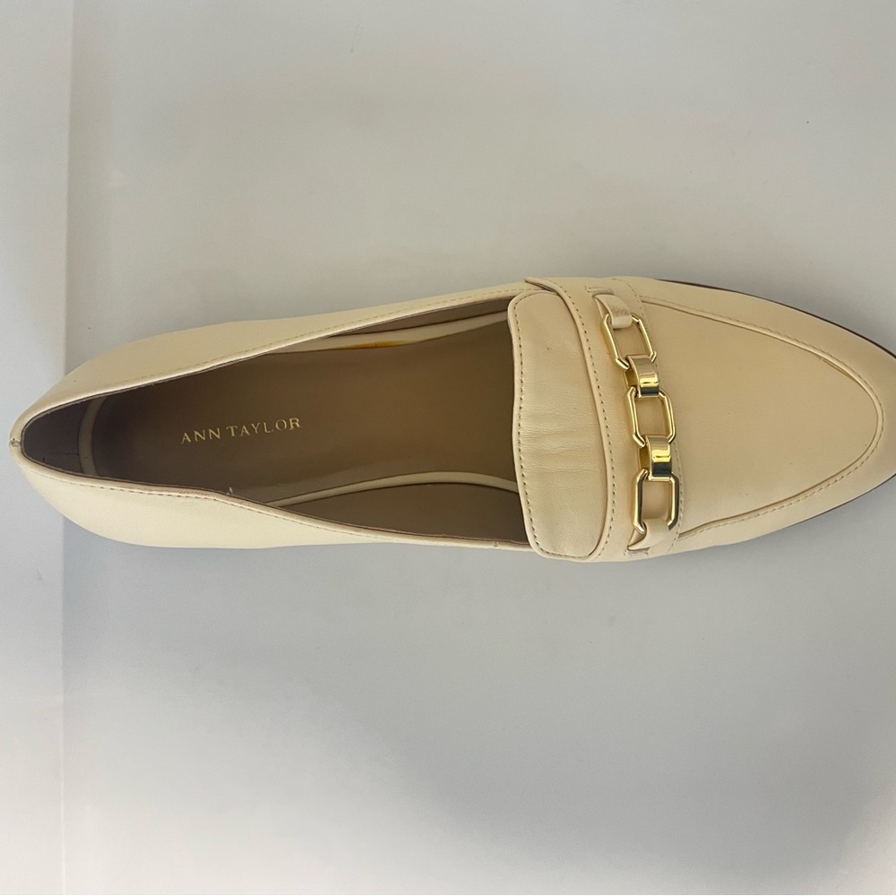 Ann Taylor Cream Loafers